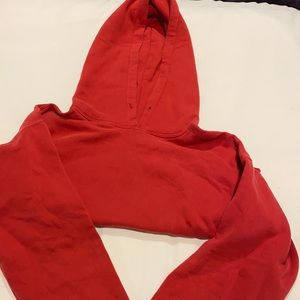Urban Outfitters Red cropped hoodie